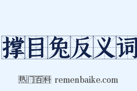 撑目兔反义词是什么意思的图片